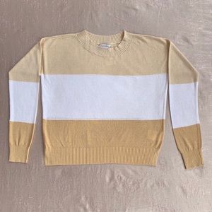 NWT CLUB MONACO STRIPED LINEN BOATNECK SWEATER